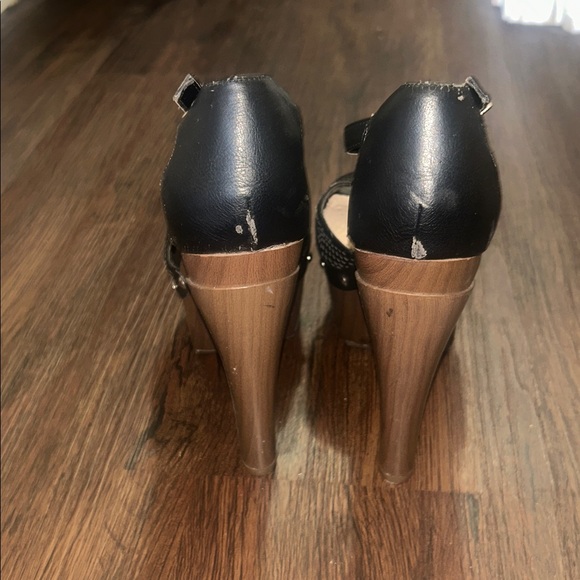 Jessica Simpson black and brown platform heels size 6m/36 - Picture 3 of 5